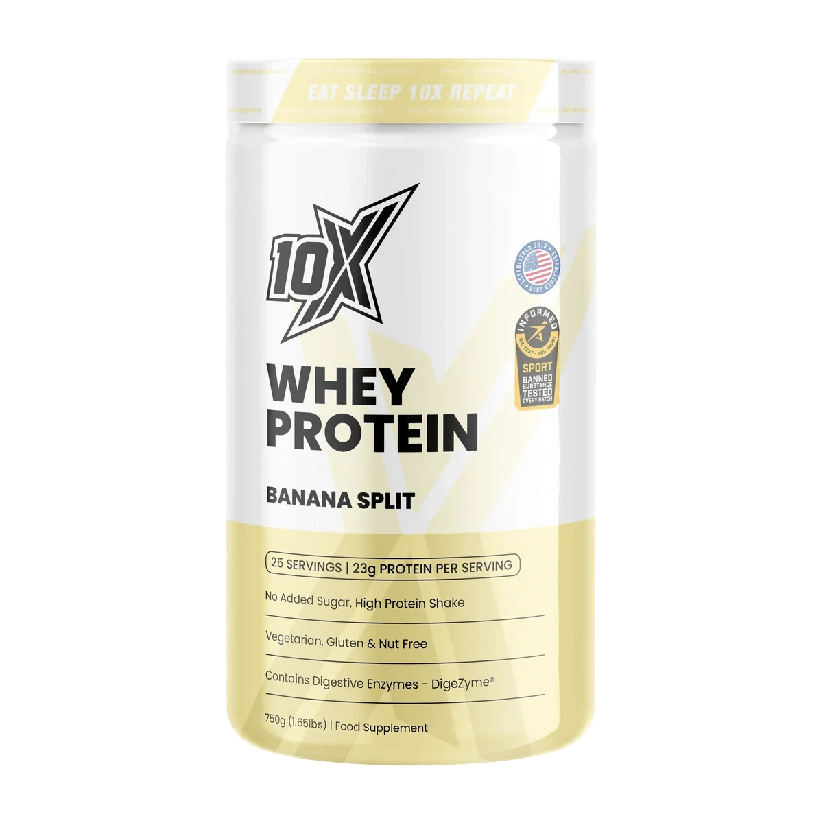 10x Athletics Grass Fed Whey protein 800 Gram 25 Servings