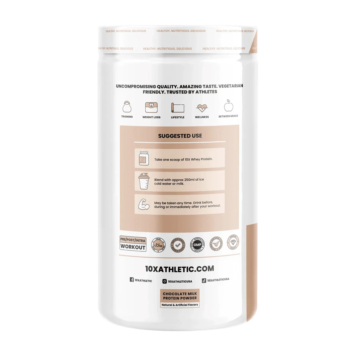 10x Athletics Grass Fed Whey protein 800 Gram 25 Servings