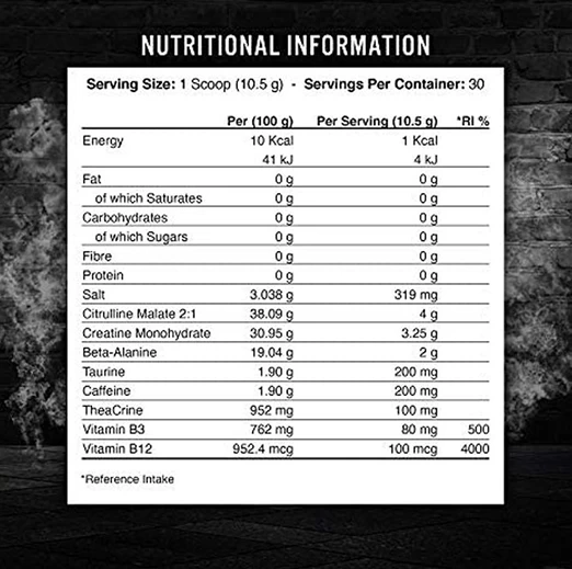 Applied Nutrition ABE- ALL Black Everything Extremely Potent Pre-Workout Powder 375 Gram (30 Serving)
