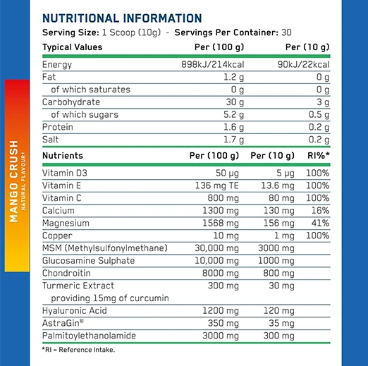 Applied Nutrition Advance Joint complex Supplement For Over 40s 300g | 30 Servings