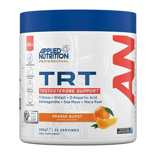 Applied Nutrition Advance TRT Testosterone Support Supplement For Men Over 40s 300g | 30 Servings | Orange Brust