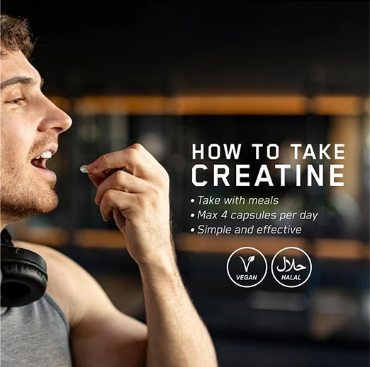 Applied Nutrition Creatine Monohydrate Capsules 3000mg Per Serving (120 Capsules – 30 Servings)