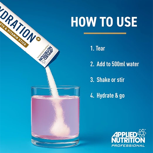 Applied Nutrition Hydration+ Electrolyte & Vitamin Powder Stick Pack 8G * 7 Sticks