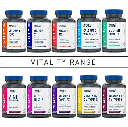 Applied Nutrition – Magnesium & Vitamin D3 – Tri-Magnesium Blend (60 Capsules – 30 Servings)