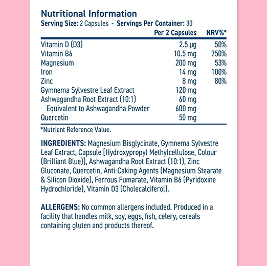 Applied Nutrition Menopause Complex Solutions Enhances Hormonal Balance - (60 Capsules – 30 Servings)