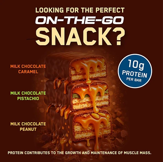 Applied Nutrition Protein Wafer Bar – High Protein Wafer Snack with 10g Protein Per Bar Milk Chocolate Coated Light Crispy Texture (39g Bar)*12