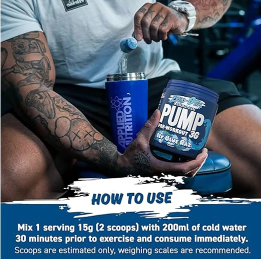 Applied Nutrition Pump Zero Pre Workout - Zero Stim, Caffeine Free, Energy & Performance (375g - 25 Servings)
