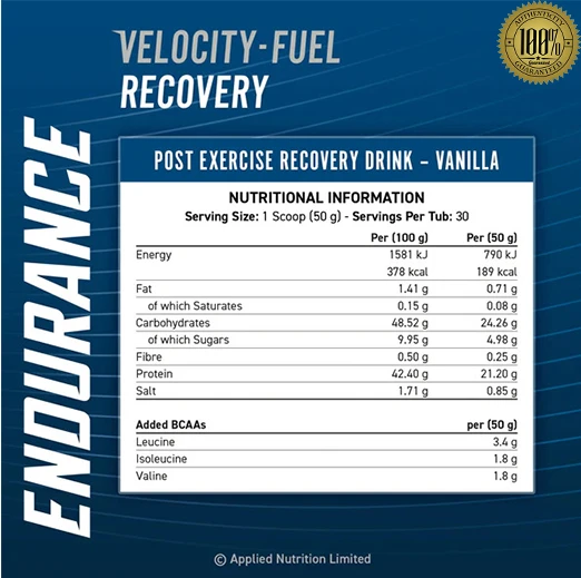 Applied Nutrition Velocity Fuel Post Exercise Recovery 1.5Kg