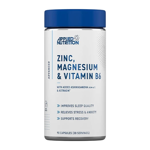 Applied Nutrition Zinc, Magnesium & Vitamin B6 with Ashwagandha Capsules 90 Capsules (30 Servings)