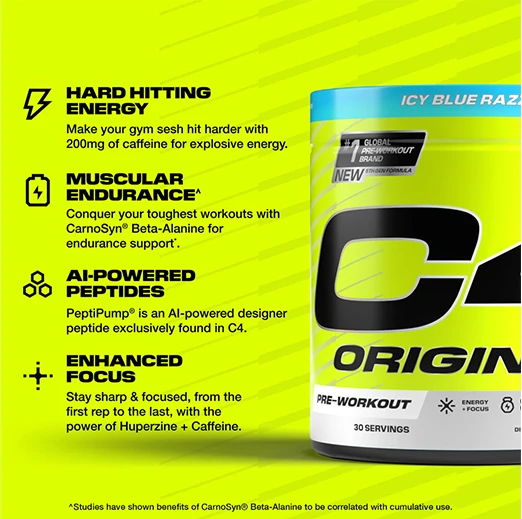 C4 Original Pre Workout 50 Serving  With 200 Mg Caffeine