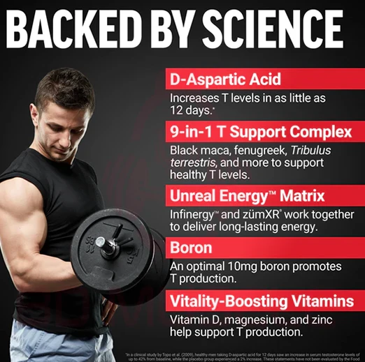 Force Factor Test X180 120 Tablet Multivitamin Daily Testosterone & Male Vitality Support Formula