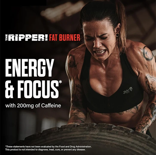 JNX Sports The Ripper Shredding Thermogenic Fat Burner, Pre-Workout  30 Servings