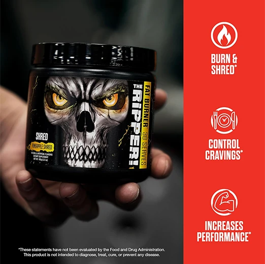 JNX Sports The Ripper Shredding Thermogenic Fat Burner, Pre-Workout  30 Servings