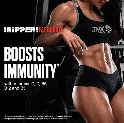JNX Sports The Ripper Shredding Thermogenic Fat Burner, Pre-Workout  30 Servings