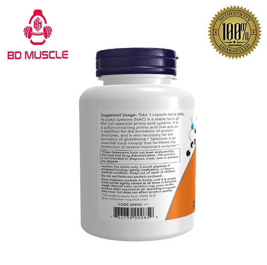 Now Foods NAC (N-acetyl cysteine) 600MG CAPSULE
