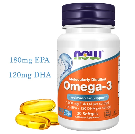 Now Foods Supplement Omega 3 180 EPA /120 DHA (1000 Mg) 200 Softgel