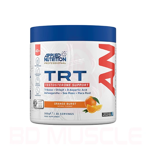 Applied Nutrition Advance TRT Testosterone Support Supplement For Men Over 40s 300g | 30 Servings | Orange Brust